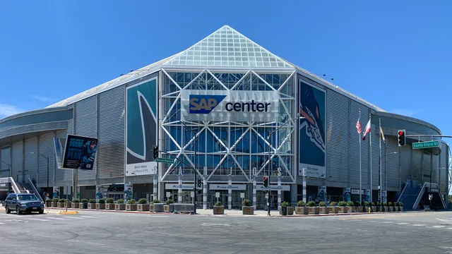 Front exterior of SAP Center in San Jose